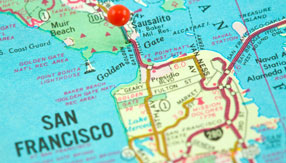 Карта Сан-Франциско, штат Калифорния, США